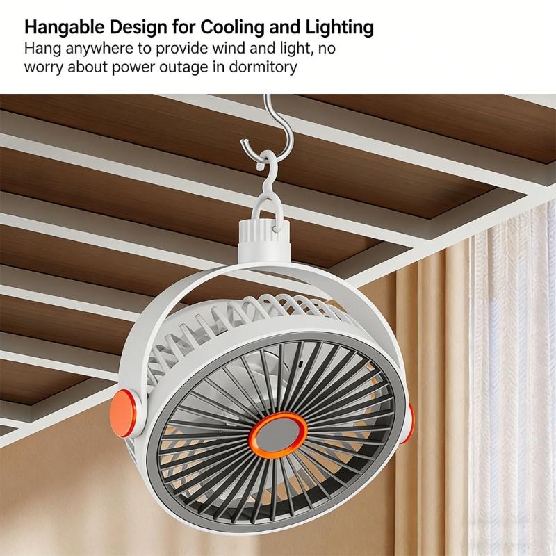 Portable Connecting Fan With 1200mAh Battery USB C Charging 5 Speed Selection For Home Travel Study Room