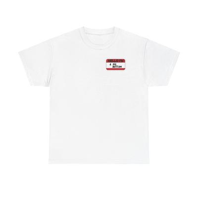 Camiseta com Crachá de Nome para Homem Gay LGBTQ+, Olá, Sou um Porco Camiseta de Baixo, Camiseta Orgulho LGBT,