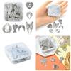 30pcs Angel Wing Charm Jewelry Making Necklace Earring Findings Antique Silver