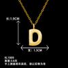 European and American popular glossy English letter necklace autumn and winter niche versatile high-end sense does not fade titanium steel necklace