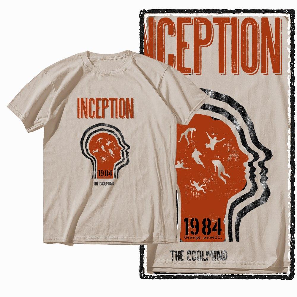 G02 Beige Cotton Cool 1984 Graphic Unisex Tshirt Streetwear Big Size Vintage Oneck Unisexs Tee Tshirt S