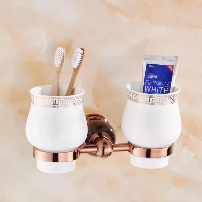 Bathroom Accessories Bath Shelf Rose Gold Paper Holder,Towel Bar,Soap Holder,Towel Rack,Glass Shelf,Hook Bathroom Hardware Brass