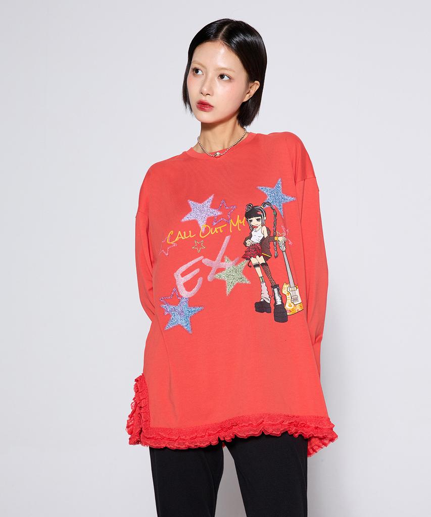 CONY Call Out My X Lace Tee / Red