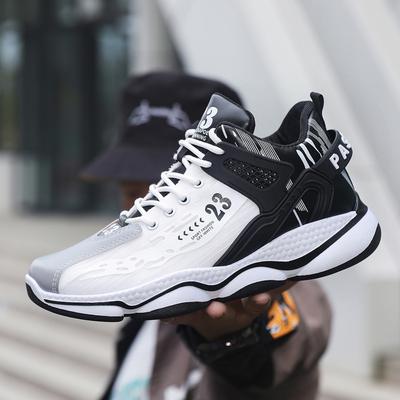 Men's Shoes Autumn New Trend Versatile Soft Sole Running Sports Leisure Mesh Thick Sole Heightening Dad Trendy Shoes
