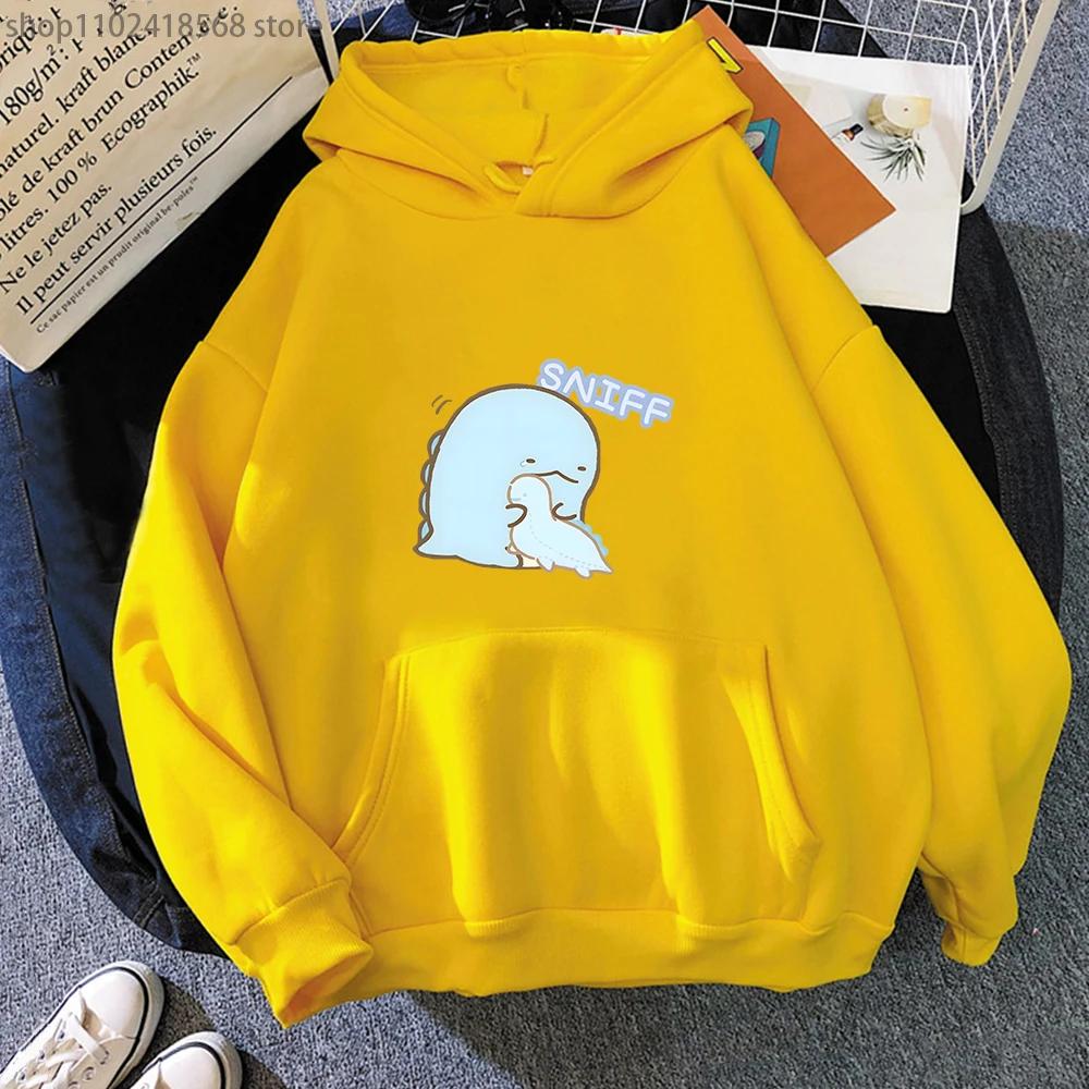Dinosaur Hoodies for Women Cartoon Sumikko Gurashi Graphic Sweatshirt Kawaii Girls Clothing Winter Mens Sudadera Clothes