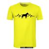 Funny Heartbeat English Bull Terrier Dog T Shirt Men Custom Pattern Cotton Short Sleeve Man Joke Present Tshirt Christmas