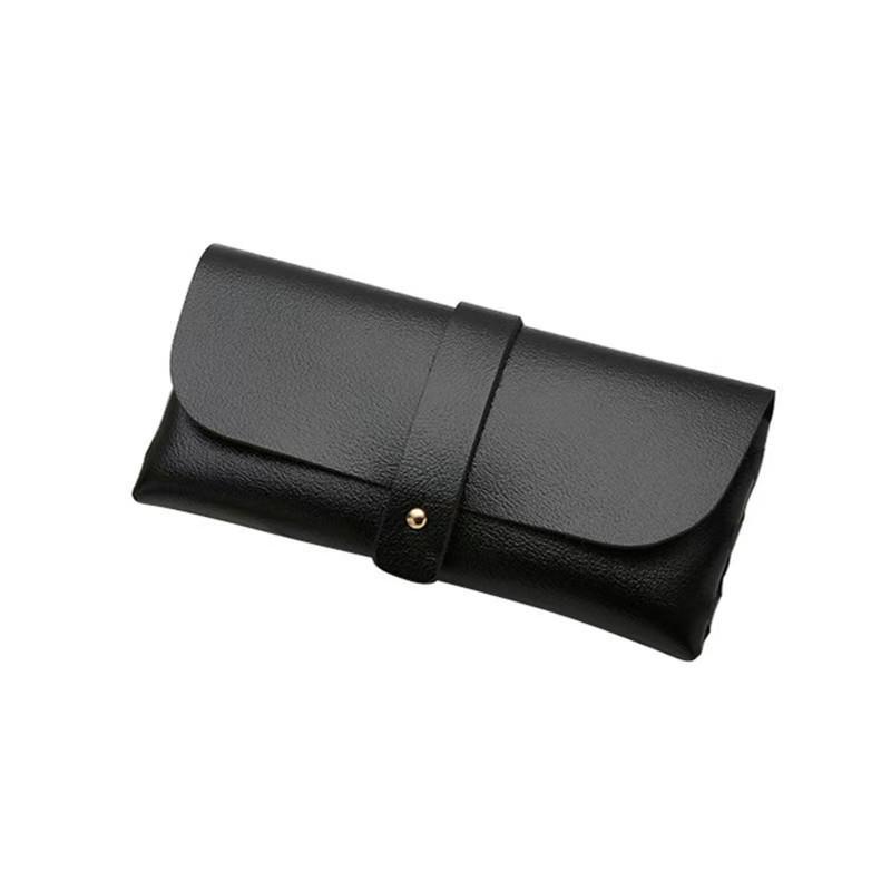 2025 Trendy Soft Pack Snap Button Leather Sunglasses & Eyeglass Case