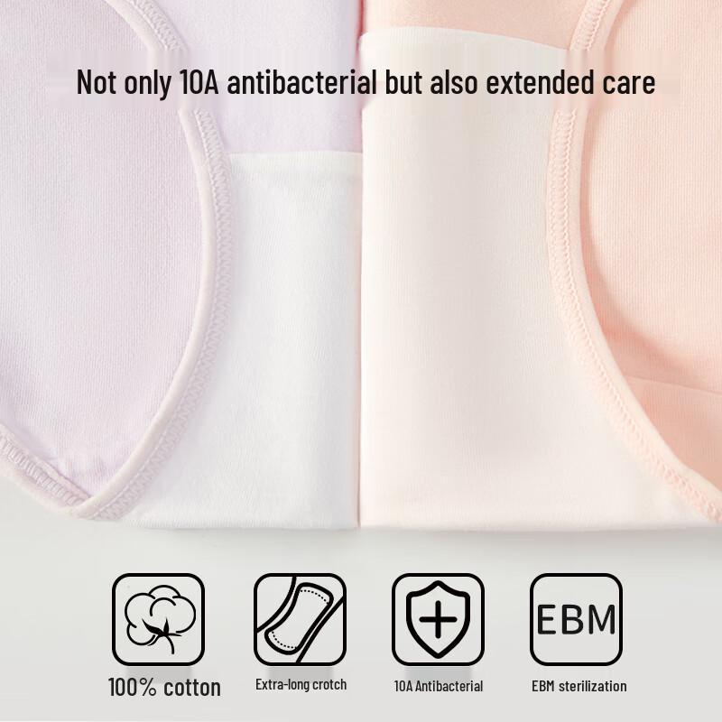 Urban Beauty Women's High-Waist Antibacterial Cotton Briefs (4-Pack)