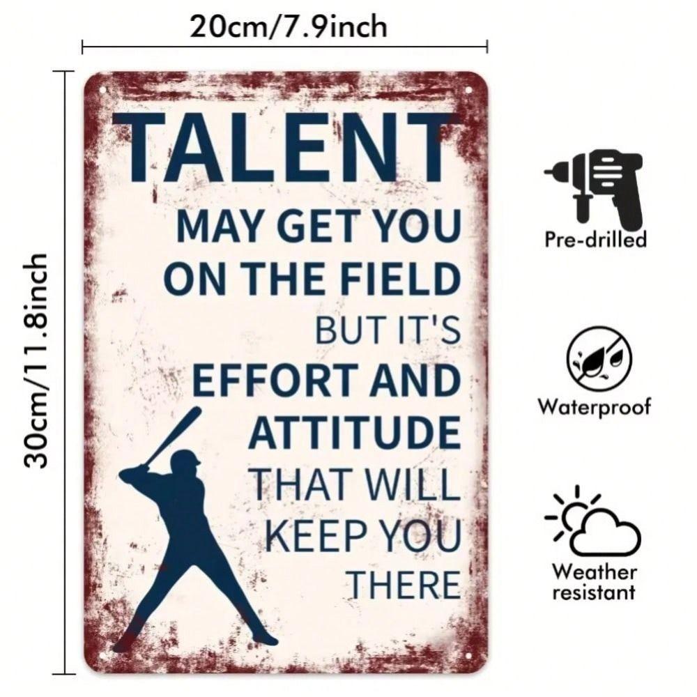 Vintage Metall Blechschild Baseballspieler Wanddekoration Retro Bar Poster