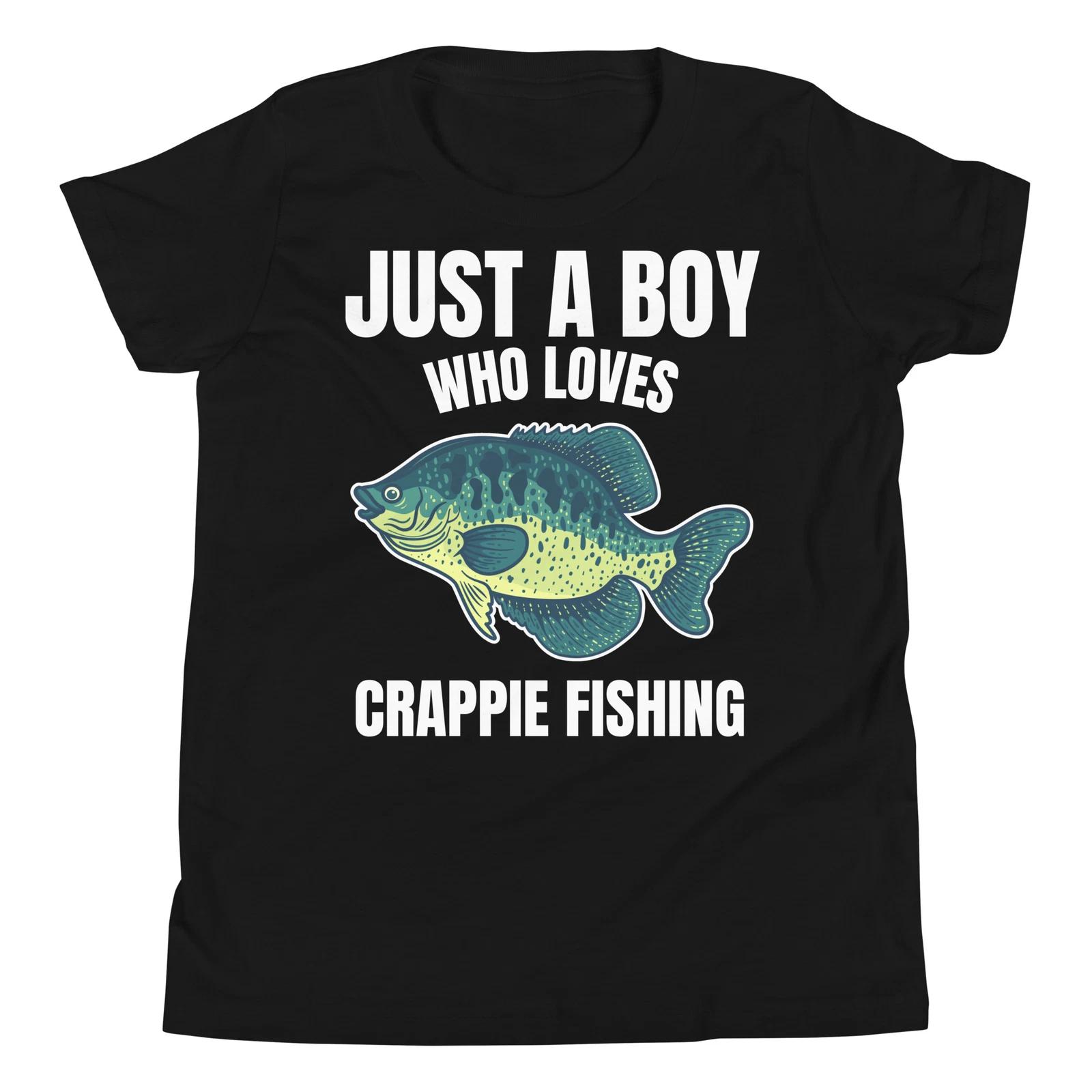 Just A Boy Who Loves Crappie Fishing Crappie Fisher Lover Youth T-Shirt 140