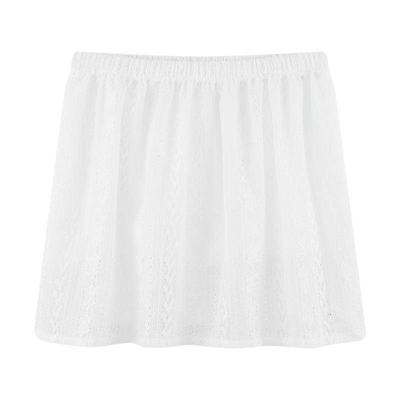 

Женская юбка с кружевным жаккардовым подолом-пеплумом для весны и осени, универсальная для многослойных образов Extra Large