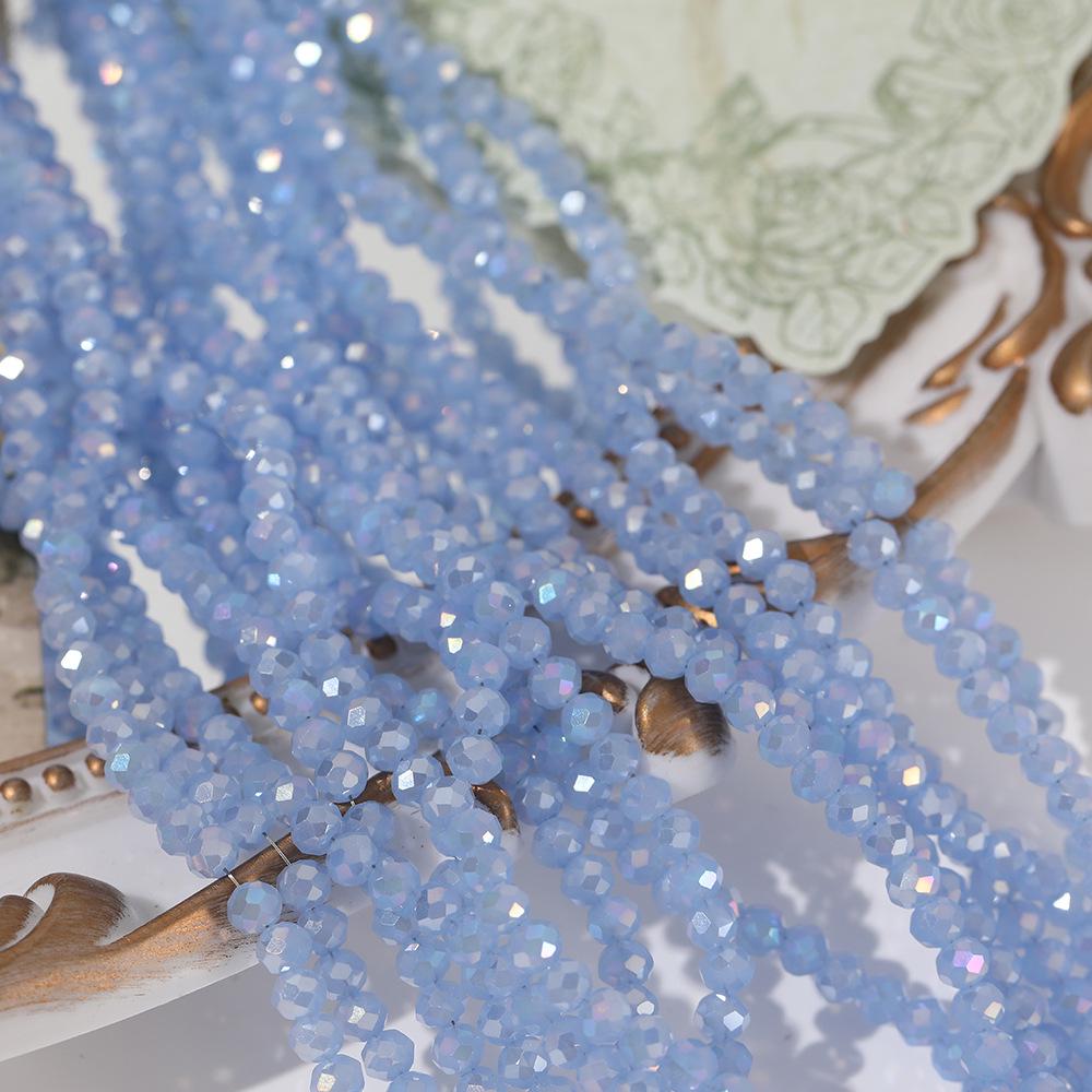 Light Macaron Cut Crystal Beads for DIY Bracelets