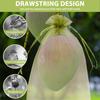 100/200Pcs Fruit Protection Bags Fine Mesh Organza Plant Grow Bags with Drawstring Garden Anti-Bird Netting Mesh Bag Garden Tool