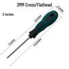 Industrial Magnetic Phillips Flathead Metric Screwdriver with Extended Handle Grip