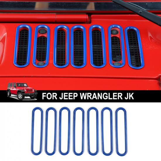 

Engine Hood Air Inlet Vent Ring Decor Cover Trim For Jeep Wrangler JK 07-17 Blue