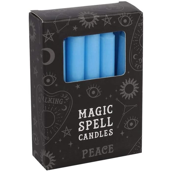 Bougie - Grindstore - Magique Spell-Peace - 12 pièces - Bleu ciel - 10 cm - Intérieur