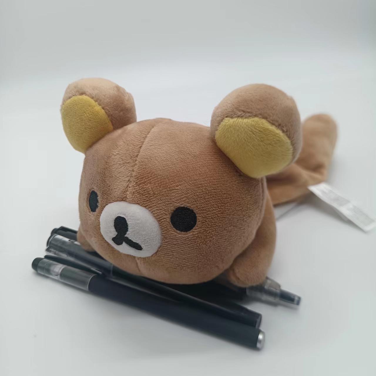 

Cute Rilakkuma plush toy pencil case storage bag birthday gift 10 коричневий