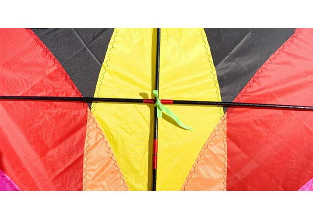 Seven-Color Triangle Flower Kite - Easy To Fly, Large Adult Size, Ideal for Light Breezes