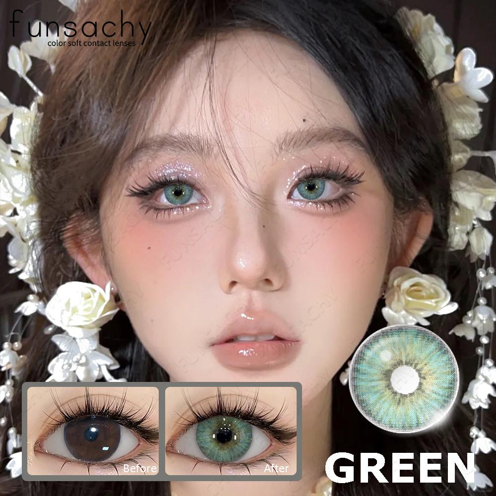 FUNSACHY 1 Pair Fashion Colored Contact Lenses Korean Brown Contact Lenses High Quality Natural Cosmetic Pupils Lenses Annual