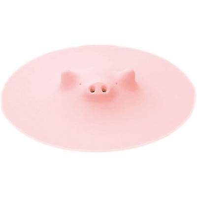 Pig Silicone Drop Lid 17.5cm (Pink) for Microwave & Dishwasher Safe - Otoshibuta K092P