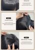 Natural Black Long Straight Hand-Woven Lace Wig Cap - Realistic Invisible Hairpiece for Daily Wear
