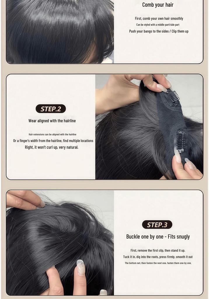 Natural Black Long Straight Hand-Woven Lace Wig Cap - Realistic Invisible Hairpiece for Daily Wear