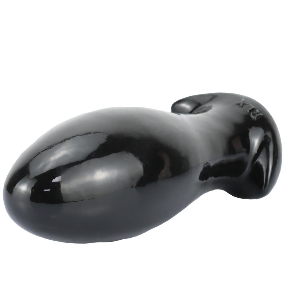 Black Dragon Egg Butt Plug - Large, Extra Thick Anal Dilator for Men and Women, Wearable Erotic Toy