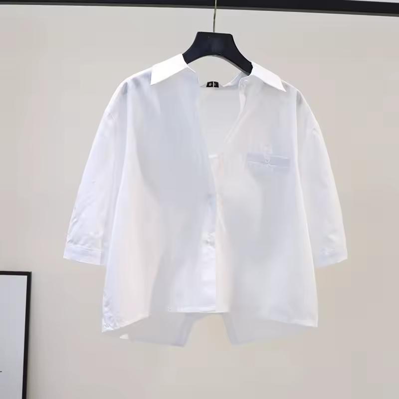 Women's Solid Color Casual Matching Shirt Design Simple Fresh Sweet Tops