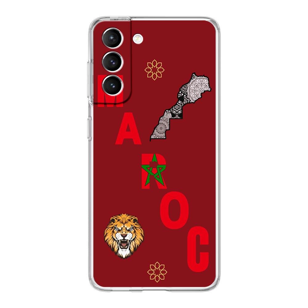 Moroccan flag Maroc Morocco passport Phone Case For Samsung Galaxy S25 S24 Plus S23 FE S22 S21 S20 Ultra 5G S10 S10E Clear Cover