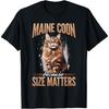 Maine Coon Kattenras Huisdier - Maine Coon Omdat Grootte Telt T-shirt(1)