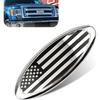 9 Inch Front Grille American Flag Emblem, Ford Rear Tailgate Emblem, Aluminum Flag Nameplate for Ford F150 F250 F350, 11-14 Edge, 11-16 Explorer,