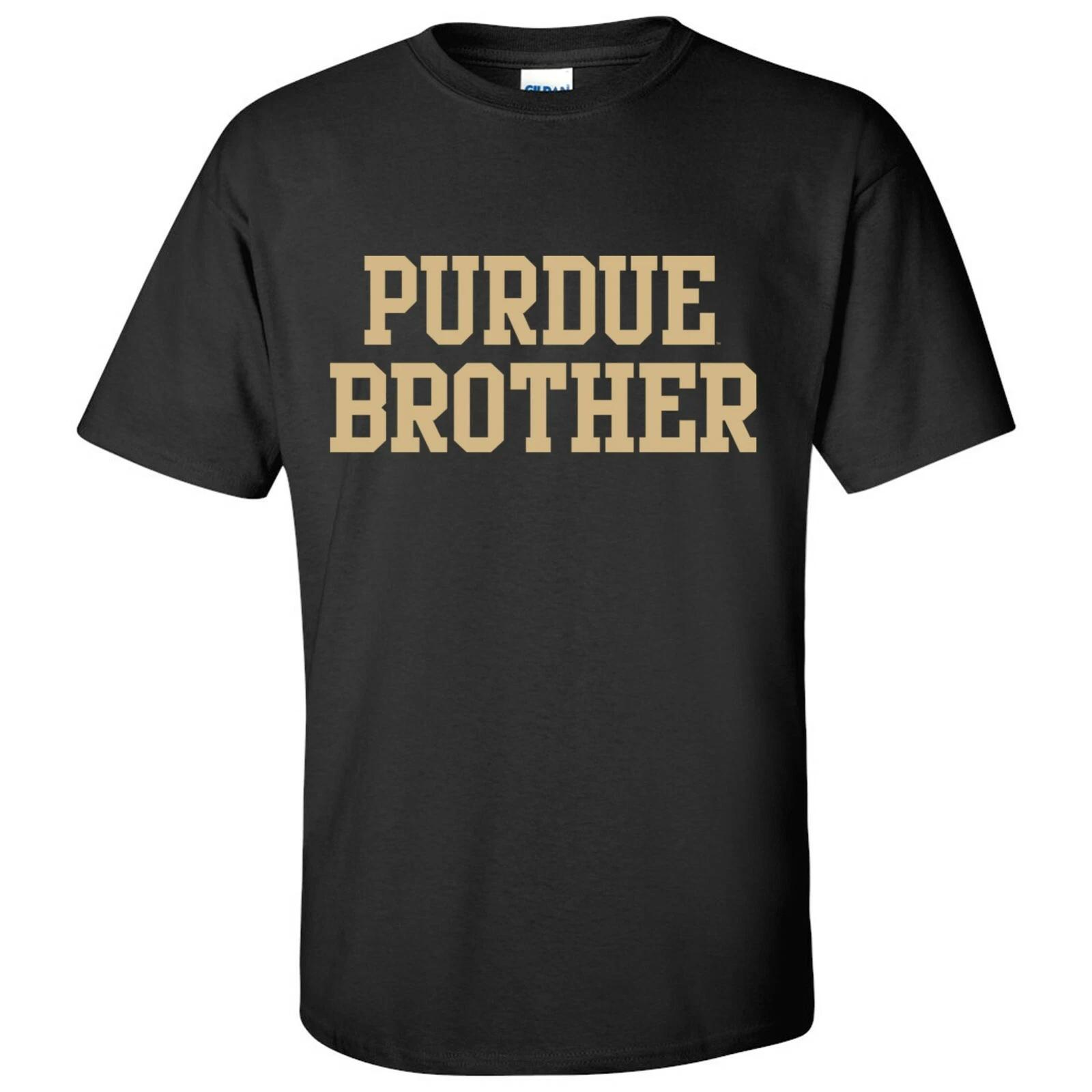 Purdue Brother Basic Block, Team Color T Shirt - Black S