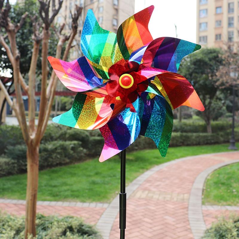 24cm Gartenvogelabwehr Windmühle Outdoor Taubenabwehr Gerät 8-Blatt Windmühle Abwehrer Haus Garten Zubehör