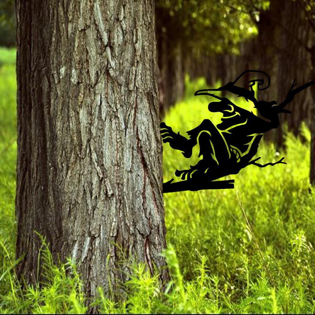 1pc Enchanting Garden Art for Backyard or Tree - Whimsical Silhouette Art to Add a Touch of Magic to Outdoor Spaces