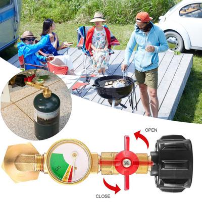1 Libre Tanklar Propan Dolum Adaptörü 20 Libreden 1 Libreye Dönüştürücü Göstergeli Vanalı Pirinç 90 Derece Dirsek Propan Tankı Dolum Adaptörü Barbekü Izgara Ocak Kamp Alanı İçin
