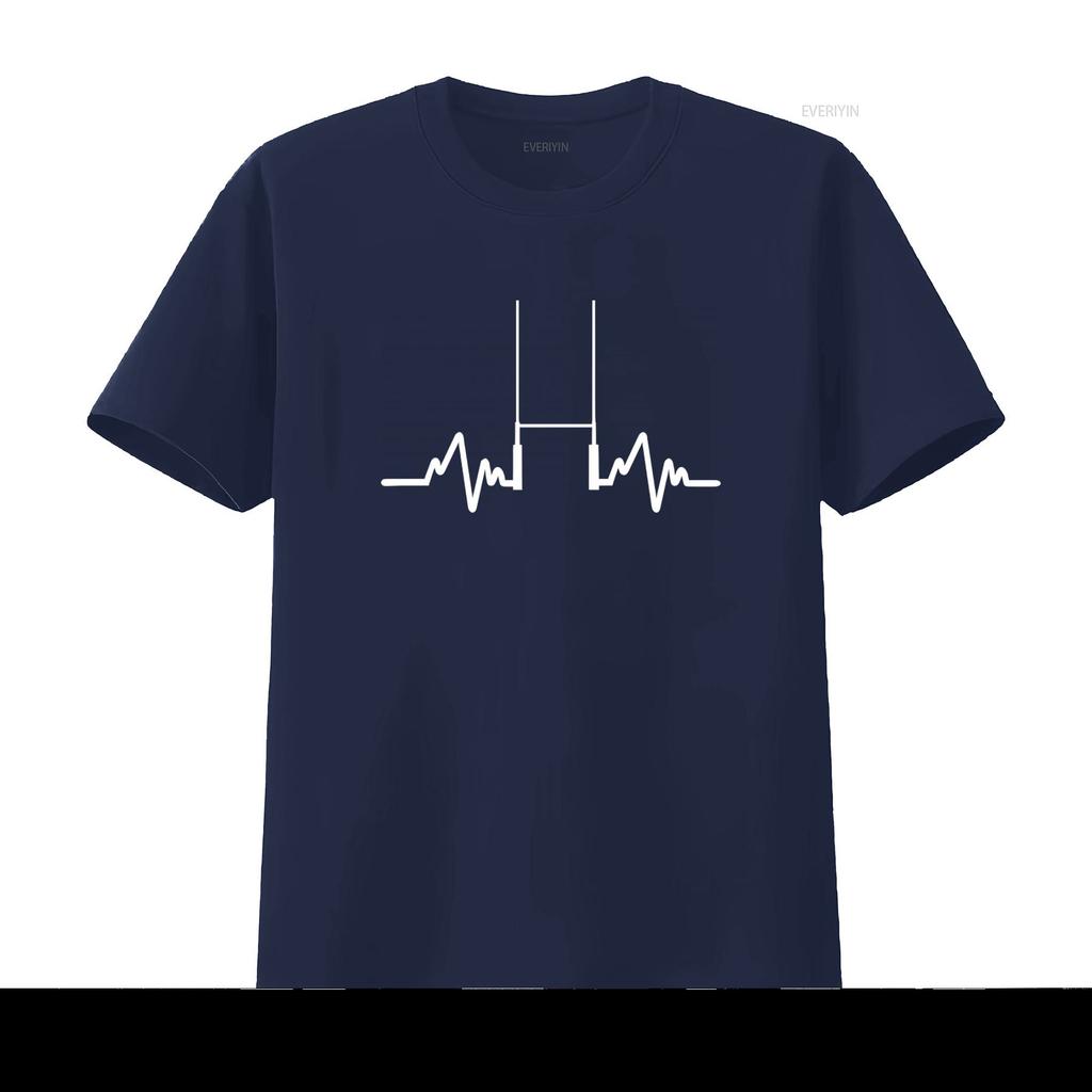 Rugby Heartbeat Pulse Rugger Lover Player Funny T Shirt for Sports Enthusiasts vintage Washed Stylish graphic Slightly