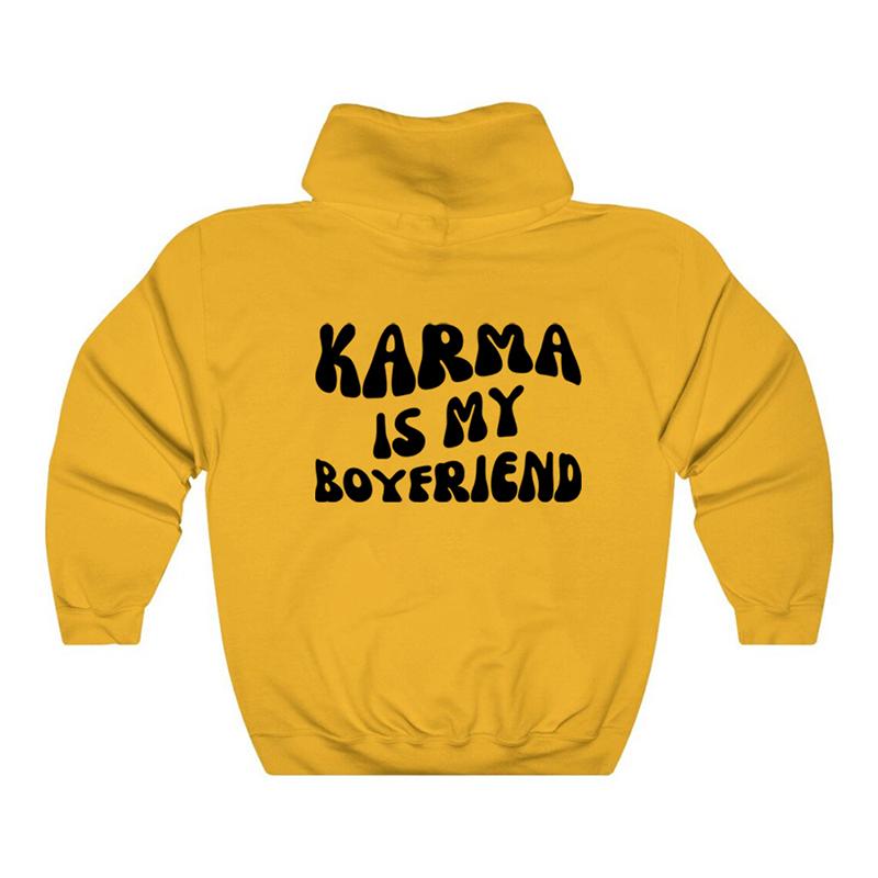 Mikina s kapucí Karma je můj přítel Midnights mikina s kapucí Meet Me At Midnight Lyric Hodoies Kawaii Harajuku Tops