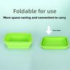 Silicone Lunch Box, Foldable Microwave Silicone Lunch Box, Refrigerator Storage Box, Food Preservation Box, Outdoor Foldable Lunch Box
