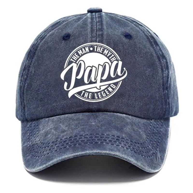 Printed Logo Baseball Cap Papa Washed Old Cap Outdoor Sports Sunscreen Visor