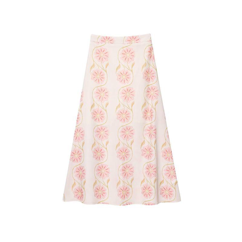 Kaslead New Arrival Women's Clothing Fashion Style Print Halterneck Dress Vest Top and Skirt Three-Piece Set