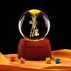 3D Cartoon Crystal Ball Night Light - Inner Carving Glass Ornament for Desktop or Birthday Gift