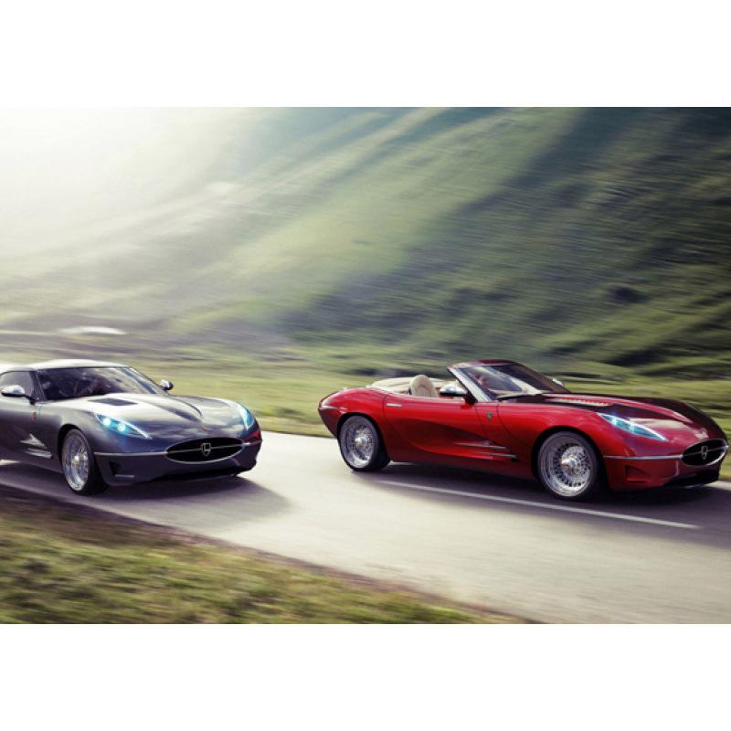 Framed Sports Car Poster for Bedroom, Bar, or Dealership Wall Decor