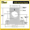 Aluminum Vertical Shaft Support Block Bracket SK Series (Sizes: 8-50)