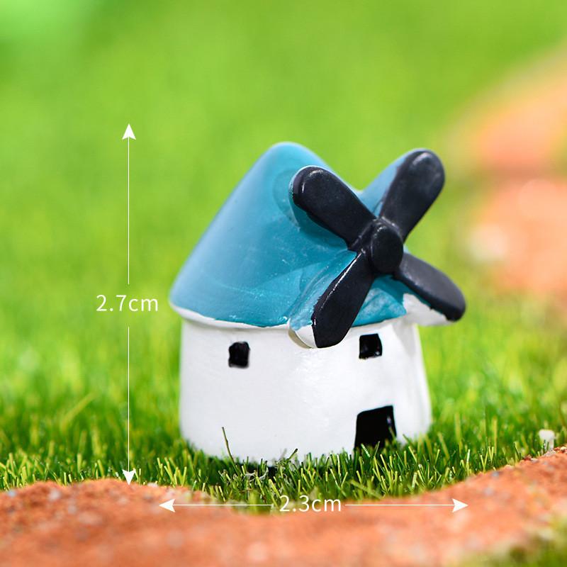 

Resin Black Delightful Windmill Castle Miniature Perfect For Fairy And Gardens Terrarium