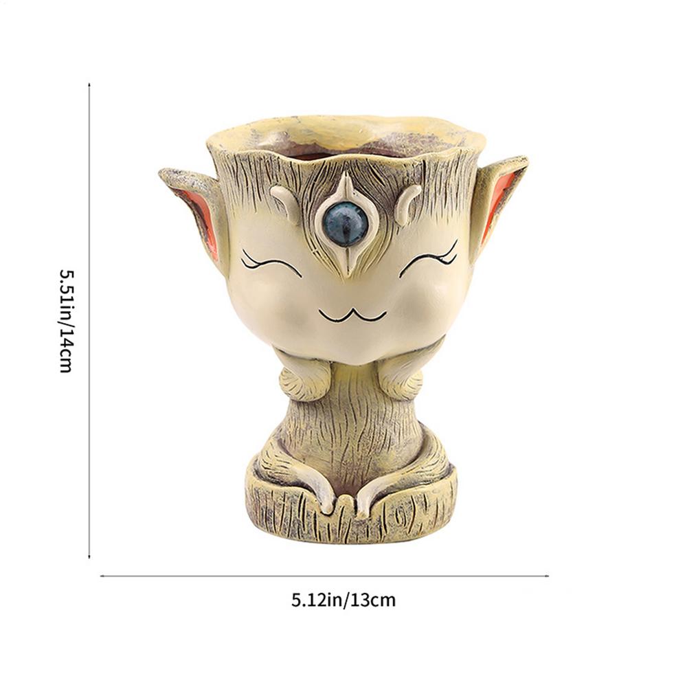 

Милый инопланетный горшок для цветов, статуэтка-украшение, изделия из смолы, украшение для дома и сада, горшок для зеленых растений и суккулентов, кашпо, цветочный горшок