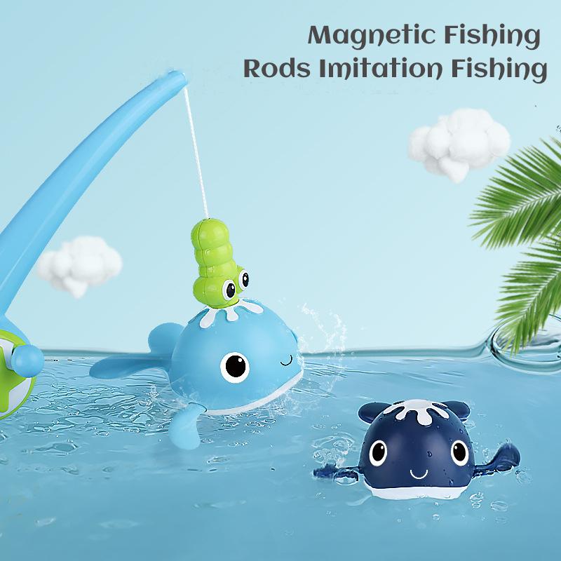 Water Spray Bath Toys Summer Fishing Toys Play Water Fishing Bath Kids Set Baby Cute Animals Bath Toy Swimming Water Toys Gifts