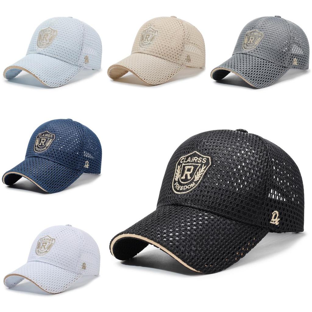 Polyester Mesh Baseball Cap With Sun Protection Adjustable Outdoor Sun Hat For Men