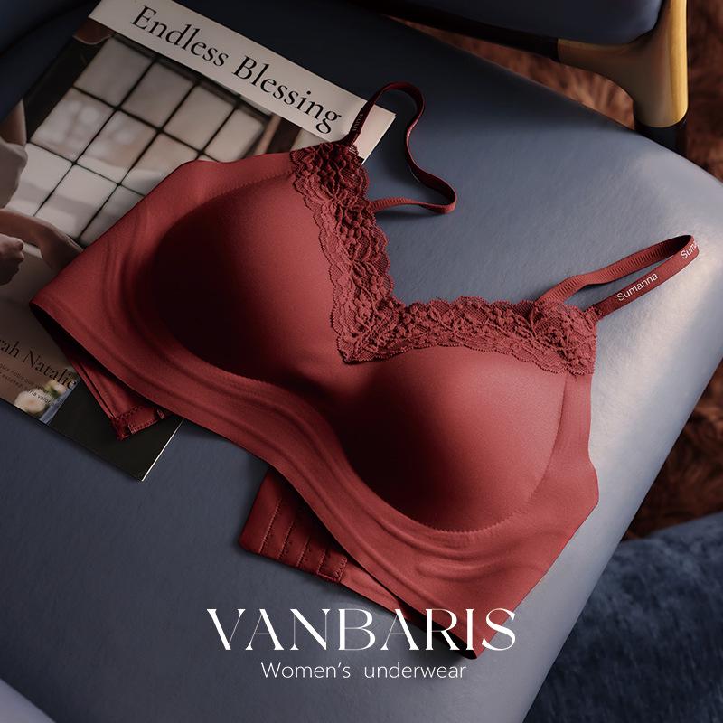 

Бесшовный кружевной бюстгальтер VANBARIS с эффектом пуш-ап, сексуальной спинкой и бретелями с надписями 2XL (141-160 lbs)