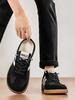 Popular large-size men's shoes, fattened wide last slippers, round head lace-up casual big head slippers