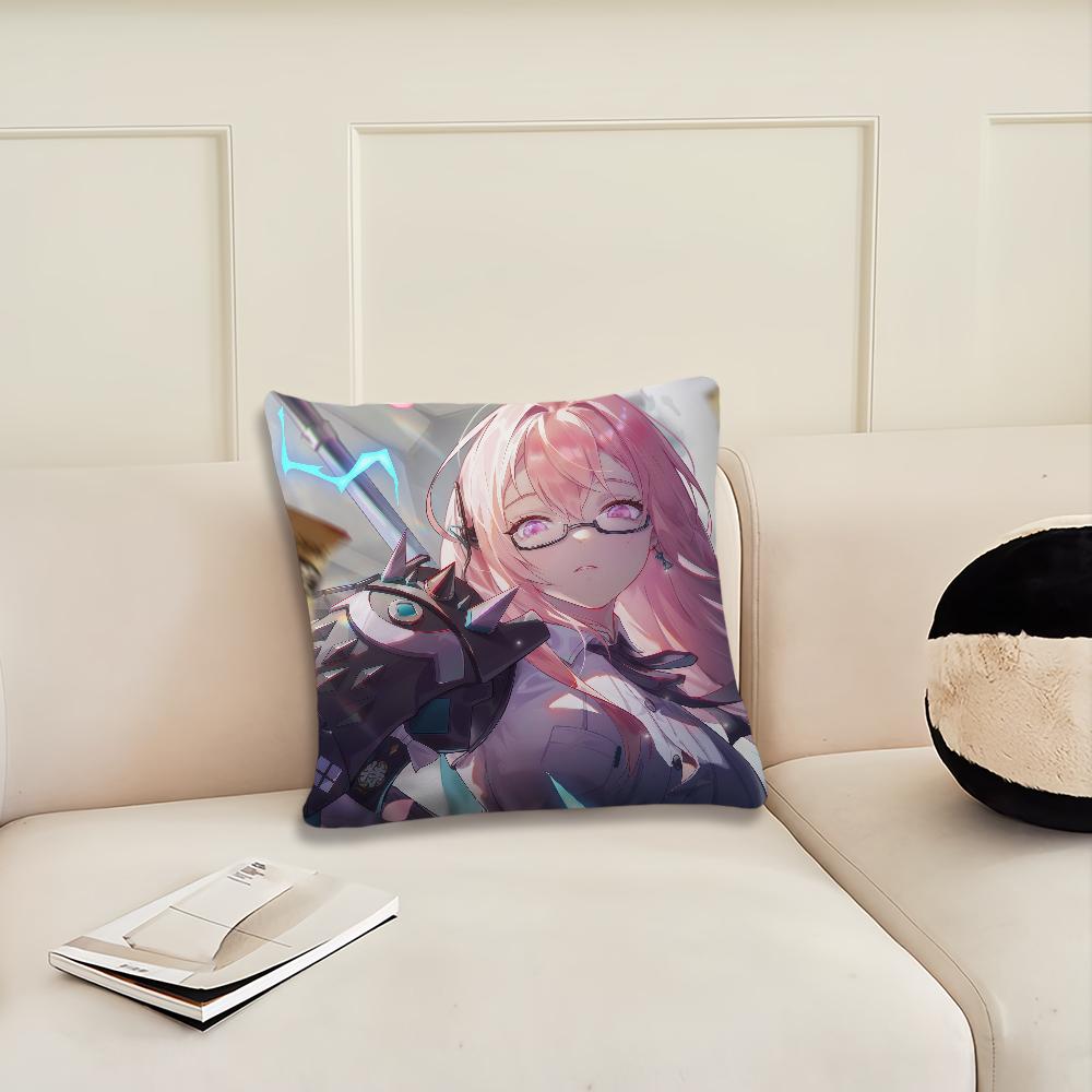 Game Zenless Zone Zero Tsukishiro cushion cover Pillow Cover Decoration Room Home Sofa living Office Car Nordic Simplicity